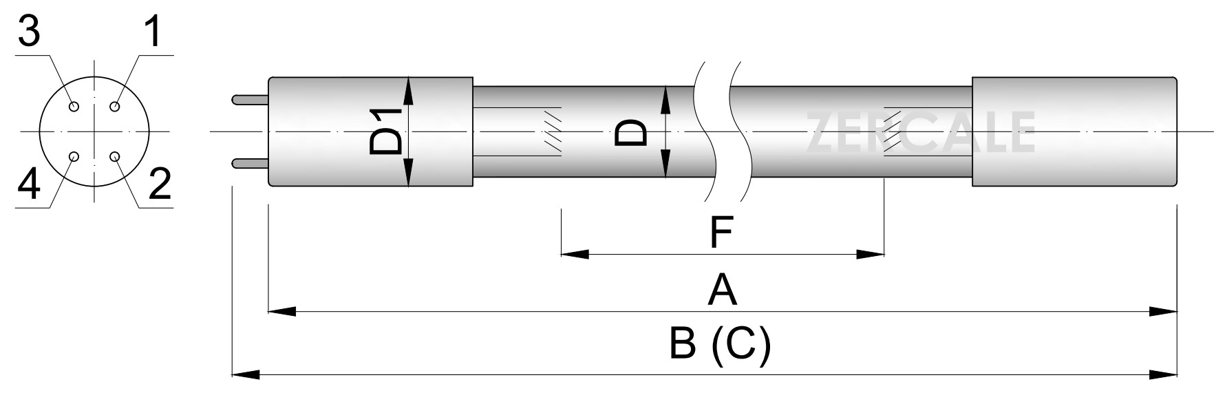GHO1148T5L/4P  120W  0,8A
