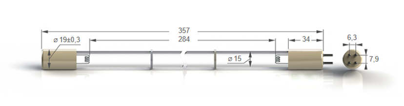 GHO357T5L32/4P  32W  0,8A