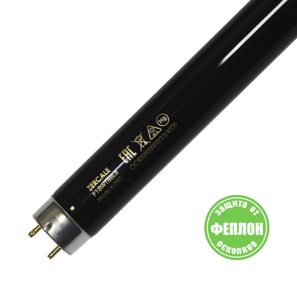 Ультрафиолетовая лампа в защитной оболочке ZERCALE Deep Black Feplon F36WT8BLBFEP