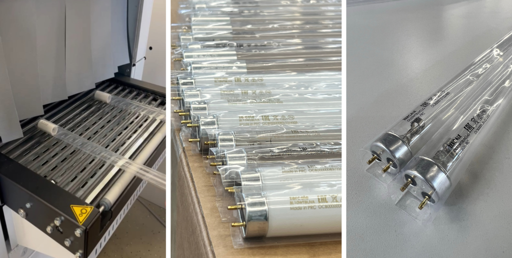 Производство ламп в специальной защитной оболочке Феплон Производство ламп в специальной защитной оболочке Феплон