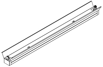 Корпус светильника (облучателя) Zercale КСН-01-Т5-895  для ультрафиолетовых (УФ-А, УФ-В, УФ-С) ламп G5, 895mm