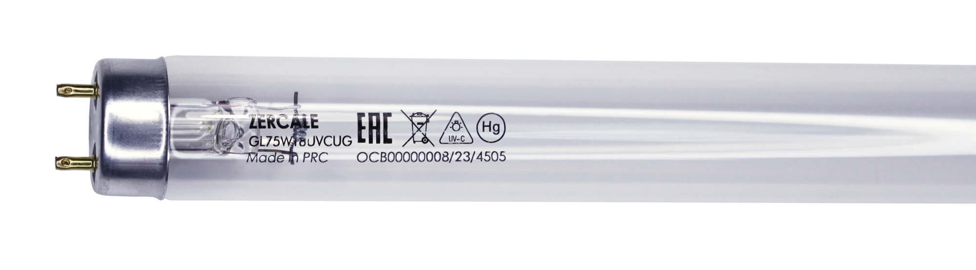 Бактерицидные лампы с увиолевым стеклом Zercale Uviol Glass