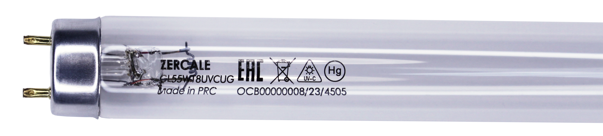 Бактерицидные лампы с увиолевым стеклом Zercale Uviol Glass