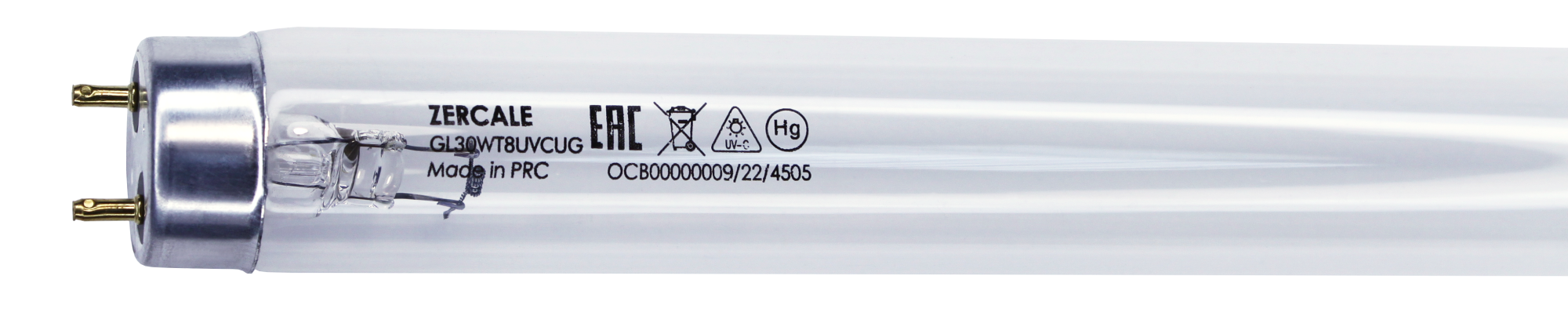 Бактерицидные лампы с увиолевым стеклом Zercale Uviol Glass