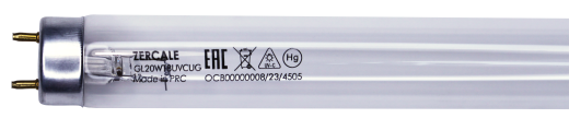 Бактерицидные лампы с увиолевым стеклом Zercale Uviol Glass