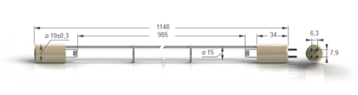 GHO1148T5L/4P  120W  0,8A